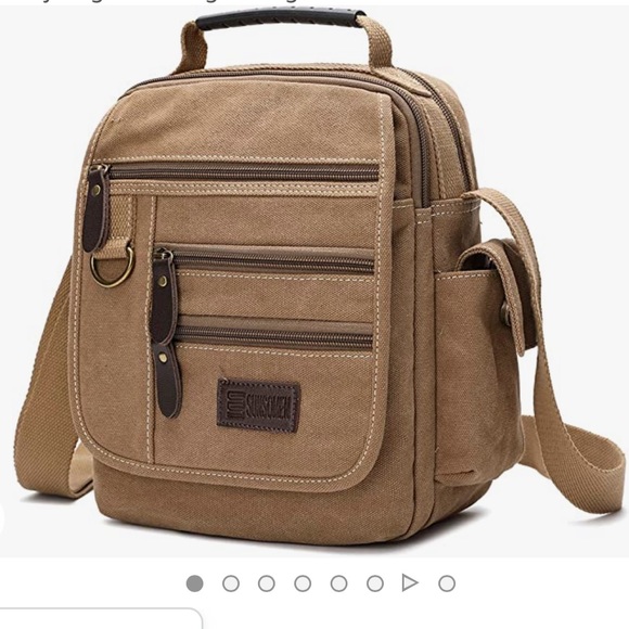 Sunsomen Accessories Sunsomen Mens Bag Canvas Shoulder Bag Small